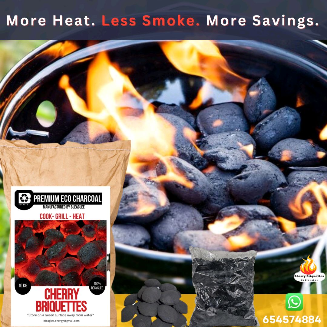 🔥 Cherry Charcoal Briquettes — clean burn, long-lasting heat, and reliable performance every time.
