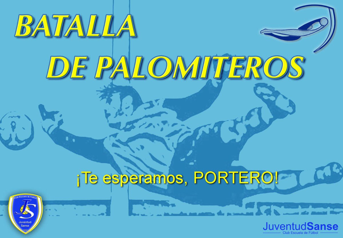 Vuelve la BATALLA DE PALOMITEROS! 🧤

🗓️Lunes 1 y martes 2 será nuestro habitual Batalla de Palomiteros del Juventud Sanse con Torneos por categoría. 
¡Prepararos para disfrutar del espectáculo un año más! 🔥