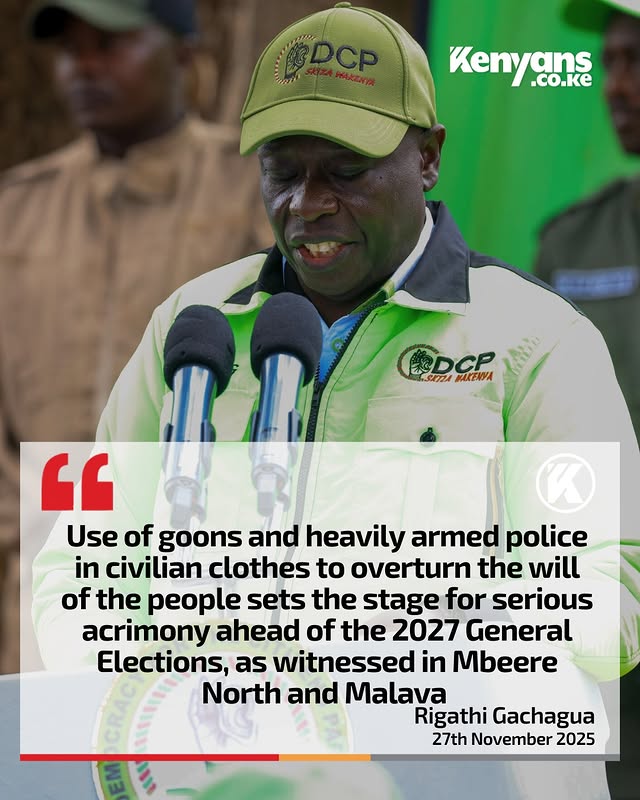 giton35846's tweet image. Am not a supporter of Gachagua but deploying military and Cabinet secretaries around the election sites was a clear indication the system was overworking to prove their relevance on the ground.The will of the people has never been respected and thats why democracy is a scam