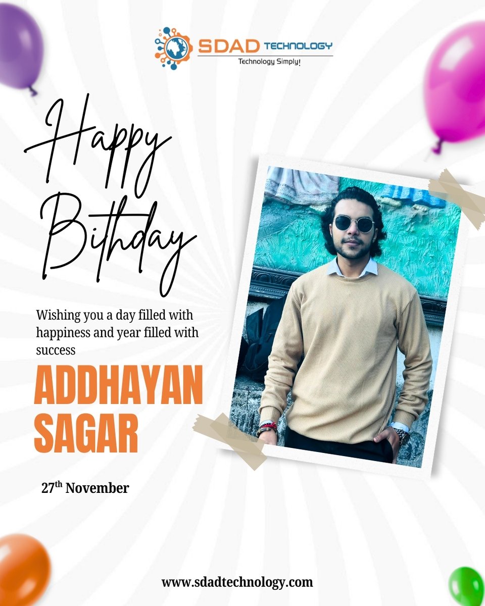 SdadTechnology's tweet image. Wishing a very happy birthday to Addhayan Sagar! May this special day bring you renewed energy, inspiration, and success in all your endeavors.

#birthdaywishes #birthdaycelebration #happybirthday #birthdaywishes #birthdayvibes #celebrationtime #workplaceculture #teamspirit