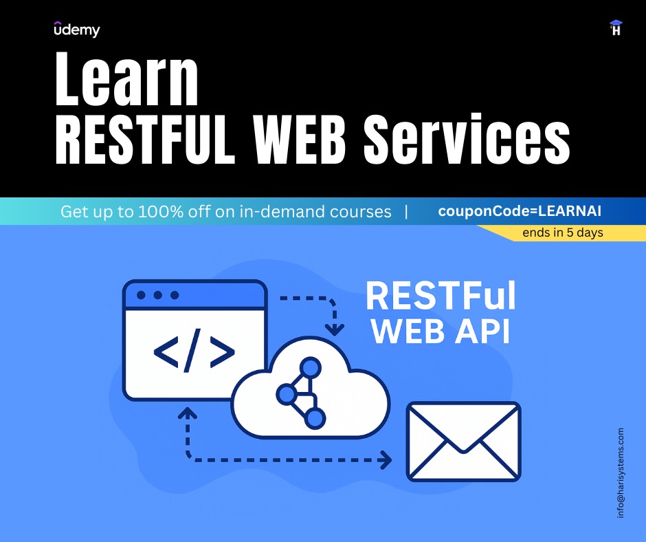harisystems's tweet image. Learn Restful WEB API, JavaScript and HTML: Web Services
udemy.com/course/learn-h…
#restapi #restful #ai #blackfriday #offer #udemy #free #harisystems
