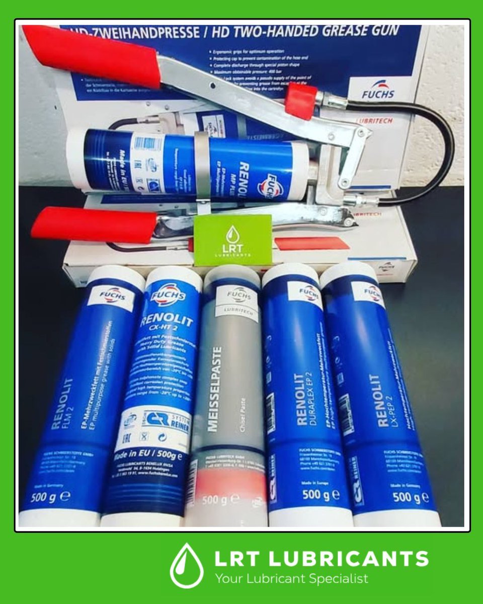 lrtlube's tweet image. Tired of messy, wasteful grease cartridge changes and stubborn nipples? 🤯

The Fuchs Reiner Grease Gun! This heavy-duty, dual-handle system makes lubrication clean, fast, and 100% efficient.

Shop now &amp;gt; shop.lrtlubricants.co.uk/products/fuchs…

#FuchsReiner #GreaseGun #Lubrication #Lrtlube