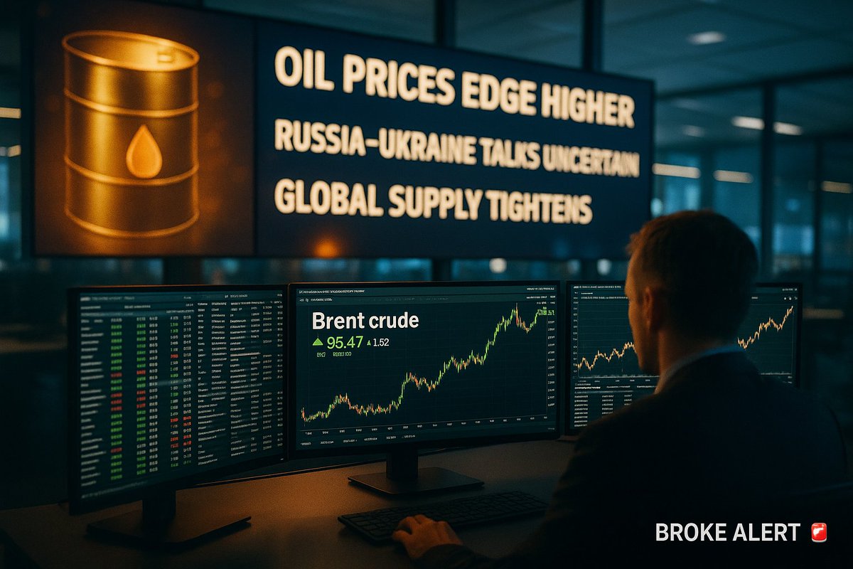 BrokeFicom's tweet photo. BROKE ALERT 🚨
Oil prices ticking up as Russia–Ukraine peace talks wobble and supply uncertainty hits the market. 🛢️📈
Energy traders stressed. https://t.co/UPG6L9bh6b