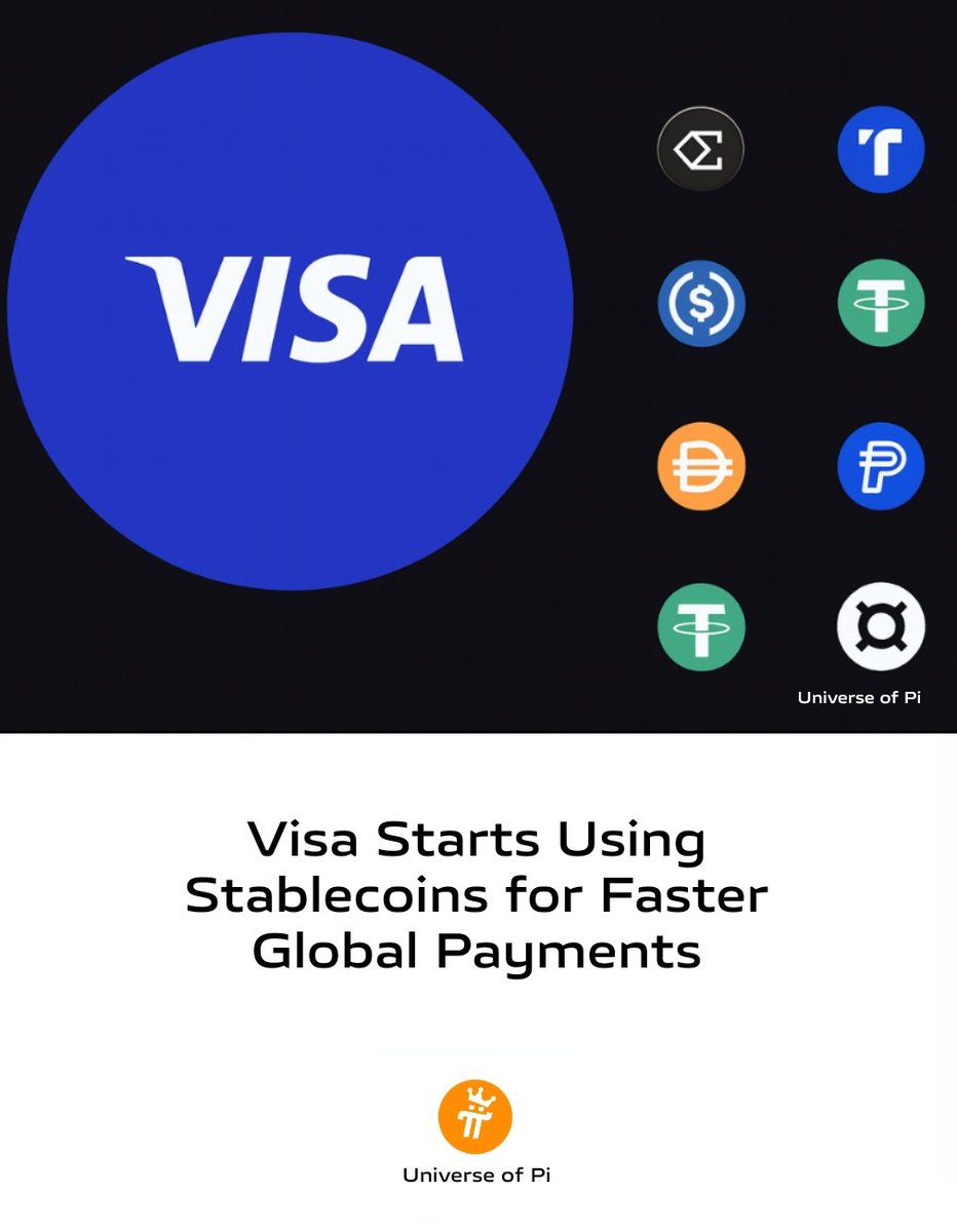 basileuspi's tweet image. 🚨 Visa has officially begun using stablecoins, crypto tied to real-world currencies, to help move money faster and cheaper across borders.  

Instead of relying only on banks, Visa can now settle transactions using digital dollars like USDC.