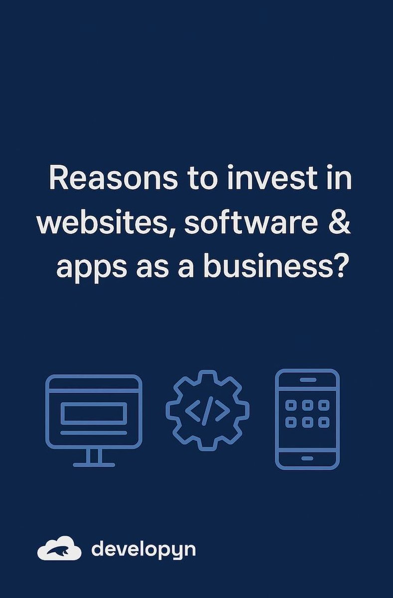 developyn's tweet image. Investing in websites, software &amp;amp; apps isn’t optional, it’s essential. 
✅ Expand reach
✅ Boost efficiency
✅ Drive innovation
✅ Delight customers
✅ Increase ROI
We build digital solutions that drive growth: developyn.com
#DigitalTransformation #BusinessGrowth