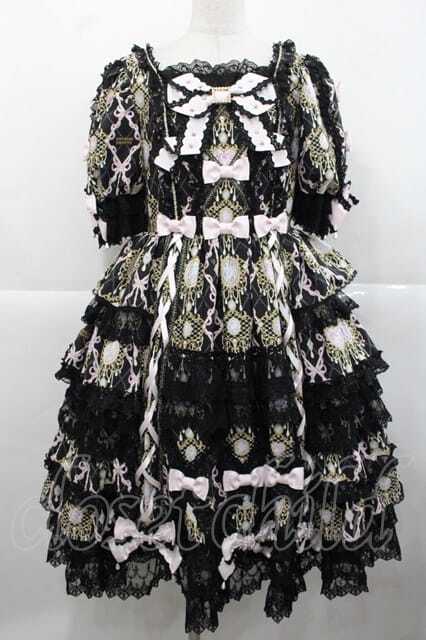 Angelic Pretty / Romantic Jewelry Dress 黒 I-25-11-27-029-AP-OP-SA