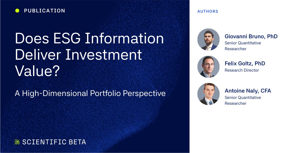 📊 Investors use more #ESGmetrics than ever but does all that data really improve #portfolioperformance?

📉 Our #research finds ESG boosts returns in backtests but adds no value out-of-sample

ℹ️ Explore complete feature  in our latest newsletter 👇 
bit.ly/4rqu1tO