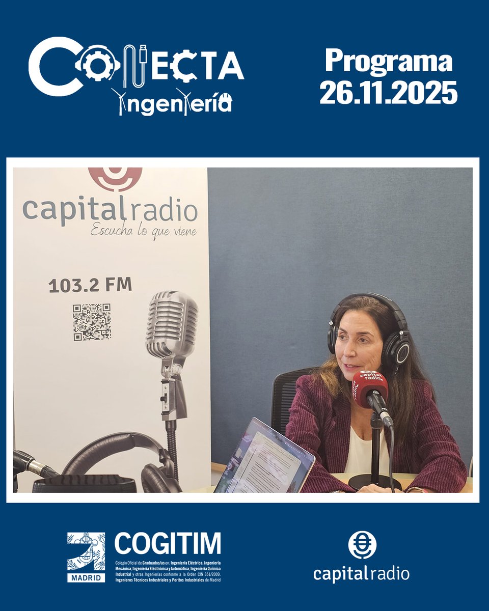 cogitimadrid's tweet image. 🔊Ya disponible el #podcast de #ConectaIngeniería, el programa de radio de @cogitimadrid de esta semana.

🎙️Chus Barroso, presidenta de #AIFIm, nos explicó la importancia de la #impermeabilización para el buen funcionamiento de los #edificios. 🏢

▶️capitalradio.es/audio/6926cfde…