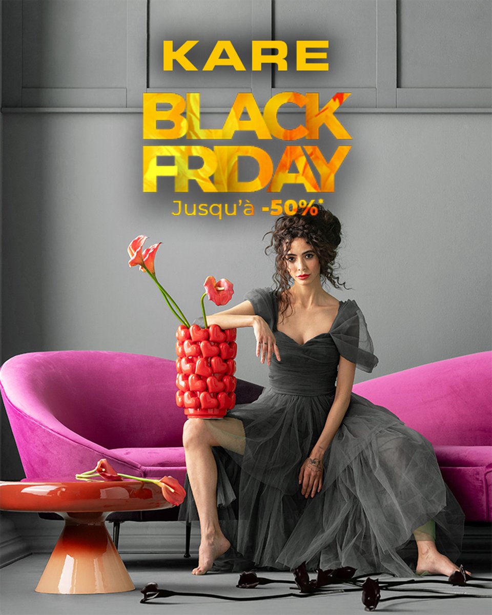 KareFrance's tweet image. ✨ Le style à prix irrésistible ! ✨
Ce Black Friday, laissez parler votre audace déco 💥
Du mobilier iconique aux accessoires les plus désirables, profitez de -20% à -50% sur tout le site pour transformer votre intérieur sans compromis.🖤

#BlackFriday #DécoDesign #Tendance