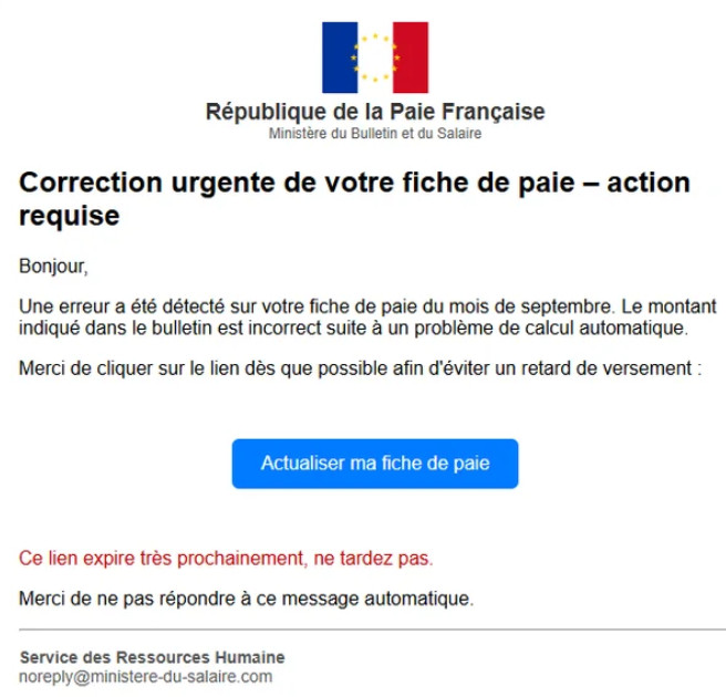 Quand t'es en manque d'inspi pour ta campagne de phishing