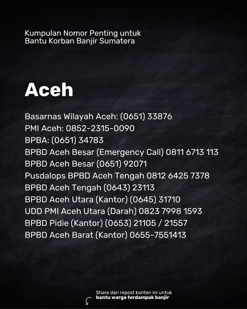 joyisthetics's tweet photo. 💔🚨 families affected by the floods across sumatra, indonesia, are in urgent need of support! death toll reaching 69 with many people still missing. you can help by donating through verified links:
- https://t.co/2dO9AMyMJd
- https://t.co/tRLMcZr7Tp
- https://t.co/ngentivTyf https://t.co/2yJbNWaRea