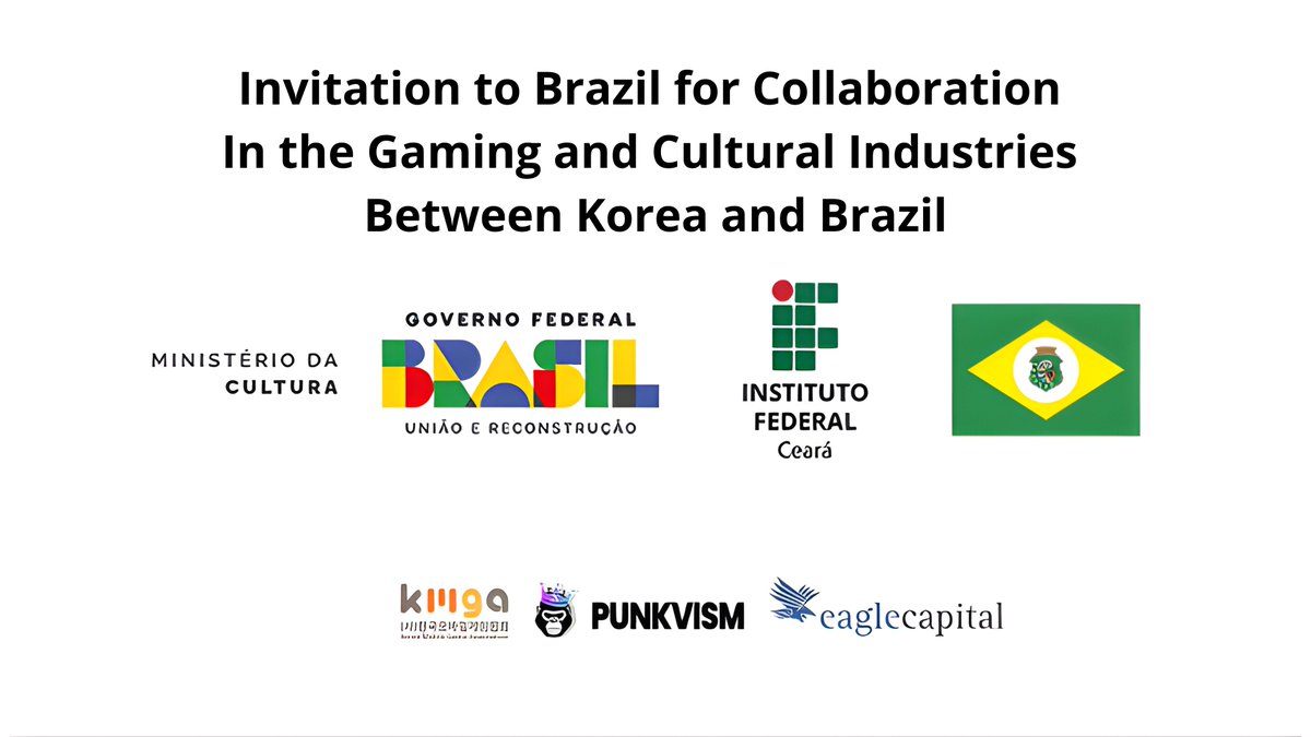 PUNKVISM's tweet image. 🇧🇷🇰🇷 PUNKVISM × Korea Mobile Game Association × Eagle Capital

PUNKVISM has officially invited a Brazilian cultural &amp;amp; game industry delegation to G-STAR 2025 in Busan! 🎮🌍

Top officials from the Ministry of Culture, IFCE, and Brazil’s game industry joined us to explore…