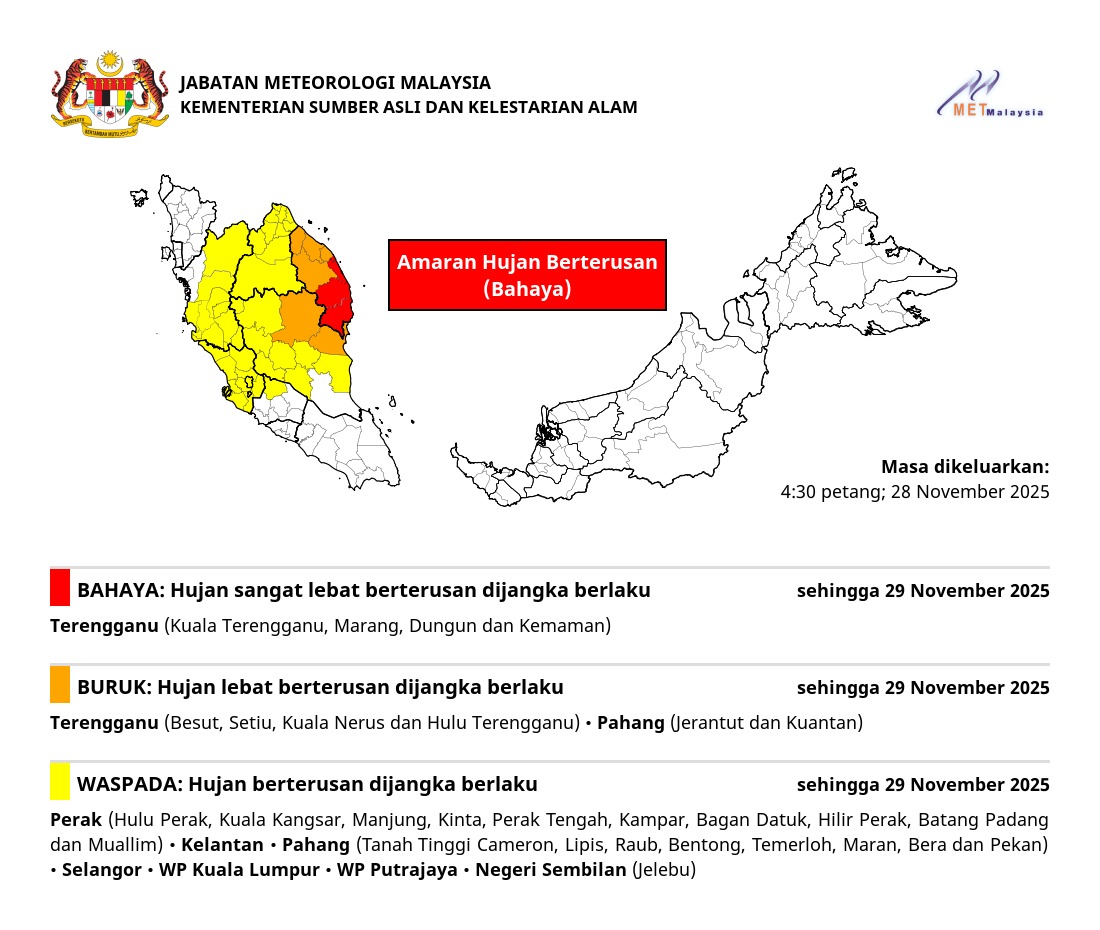 AMARAN HUJAN BERTERUSAN 🌧️🌧️🌧️

#amaranhujanberterusan
#metmalaysia
#NRES
#MalaysiaMADANI
