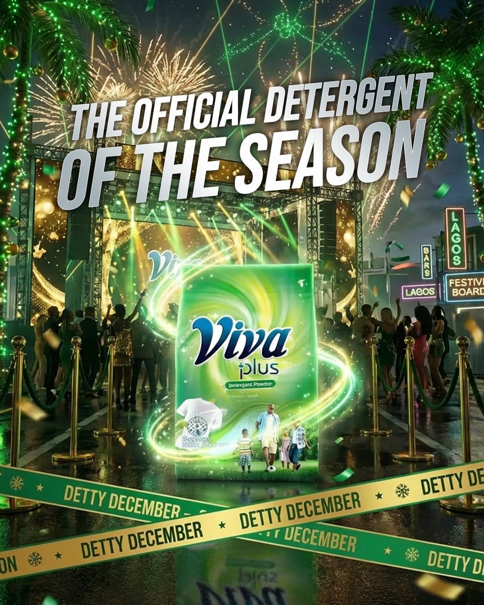 VivaDetergent's tweet image. Introducing The official Detergent for Detty December!☺🎉💚

#DettyDecemberWithViva 
#spotlesslycleanwithviva
#ilovemyvivaforever
