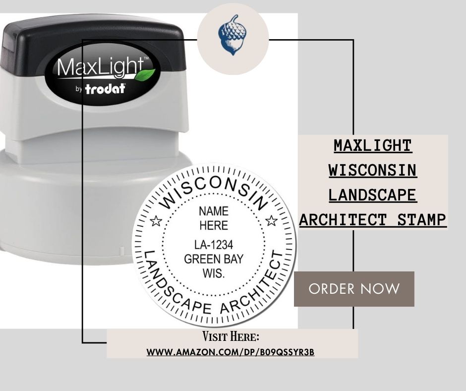 acorn_sales's tweet image. The MaxLight Wisconsin Landscape Stamp is a premium pre-inked seal designed specifically for licensed landscape architects in Wisconsin.

amazon.com/dp/B09QSW6WGL

#MaxLightStamp #WisconsinLandscapeArchitect #LandscapeArchitecture