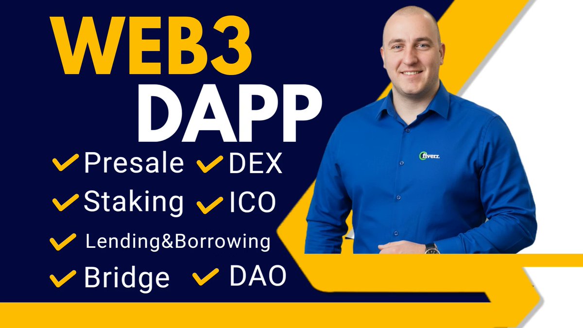 ruposhamin's tweet image. Hire a skilled developer on Fiverr to build powerful DApps across EVM &amp;amp; non-EVM chains.
Compatible with Ethereum, Solana, Polygon, and more. Start your blockchain project now!
Connect: go.fiverr.com/visit/?bta=148…

#Blockchain #Web3 #SmartContracts #Crypto #EVM #DeFi #dapp #DEX