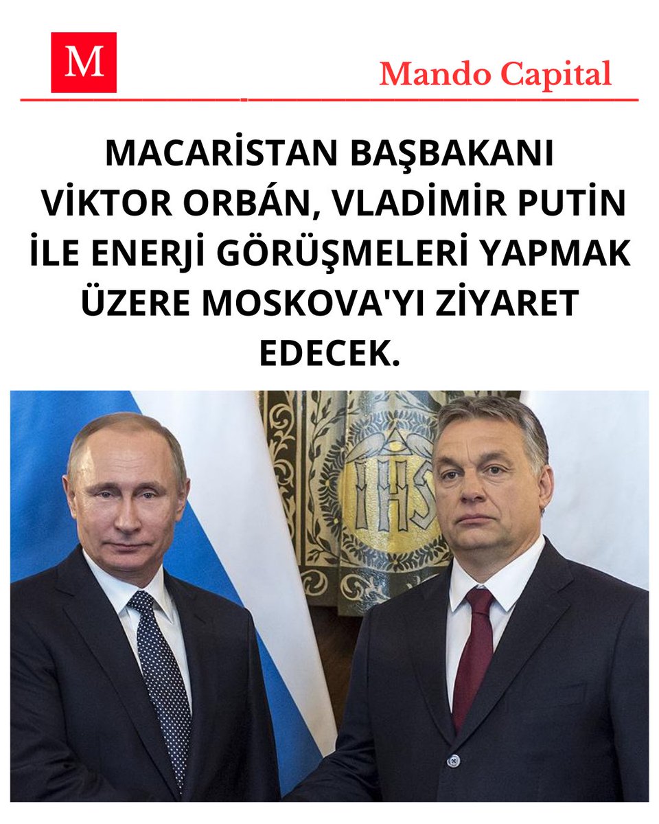 Macaristan Başbakanı Viktor Orbán, Vladimir Putin ile enerji görüşmeleri yapmak üzere Moskova'yı ziyaret edecek.
#Putin #hayirlicumalar