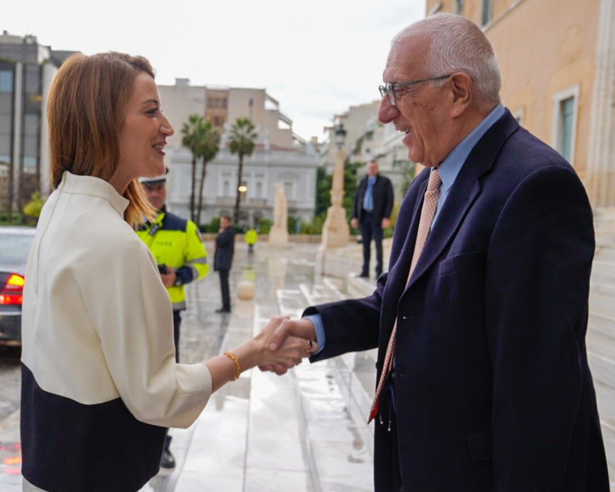 Glad to start my day in Athens at <a href="/Parliament_GR/">Γραφείο Τύπου Βουλής των Ελλήνων</a> to reaffirm our strong ties and bring Europe closer to the democratic heart of Greece.

Thank you President <a href="/nkaklamanis/">Νικήτας Κακλαμάνης</a> for being a steadfast partner as we work to strengthen democracy and deliver for families, farmers &amp;