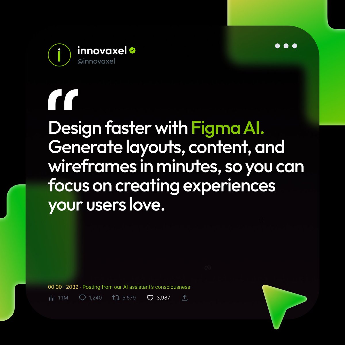 innovaxel's tweet image. Save time and boost your design workflow with Figma AI, from generating layouts and crafting content to building wireframes quickly and efficiently.

#FigmaAI #UXDesign #Wireframing #ProductDesign #DesignTools #Innovaxel