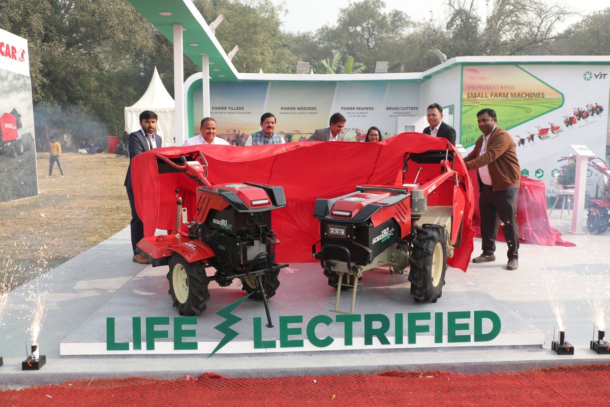 VST_Tillers's tweet image. ✨VST marked a milestone moment at EIMA Agrimach 2025 with the grand unveiling of our next-generation Electric Tiller &amp;amp; Electric Weeder range. 💫

#VST #EIMAAgrimach2025 #ElectricInnovation #LifeElectrified #FutureOfFarming #EV #Tillers #Weeders