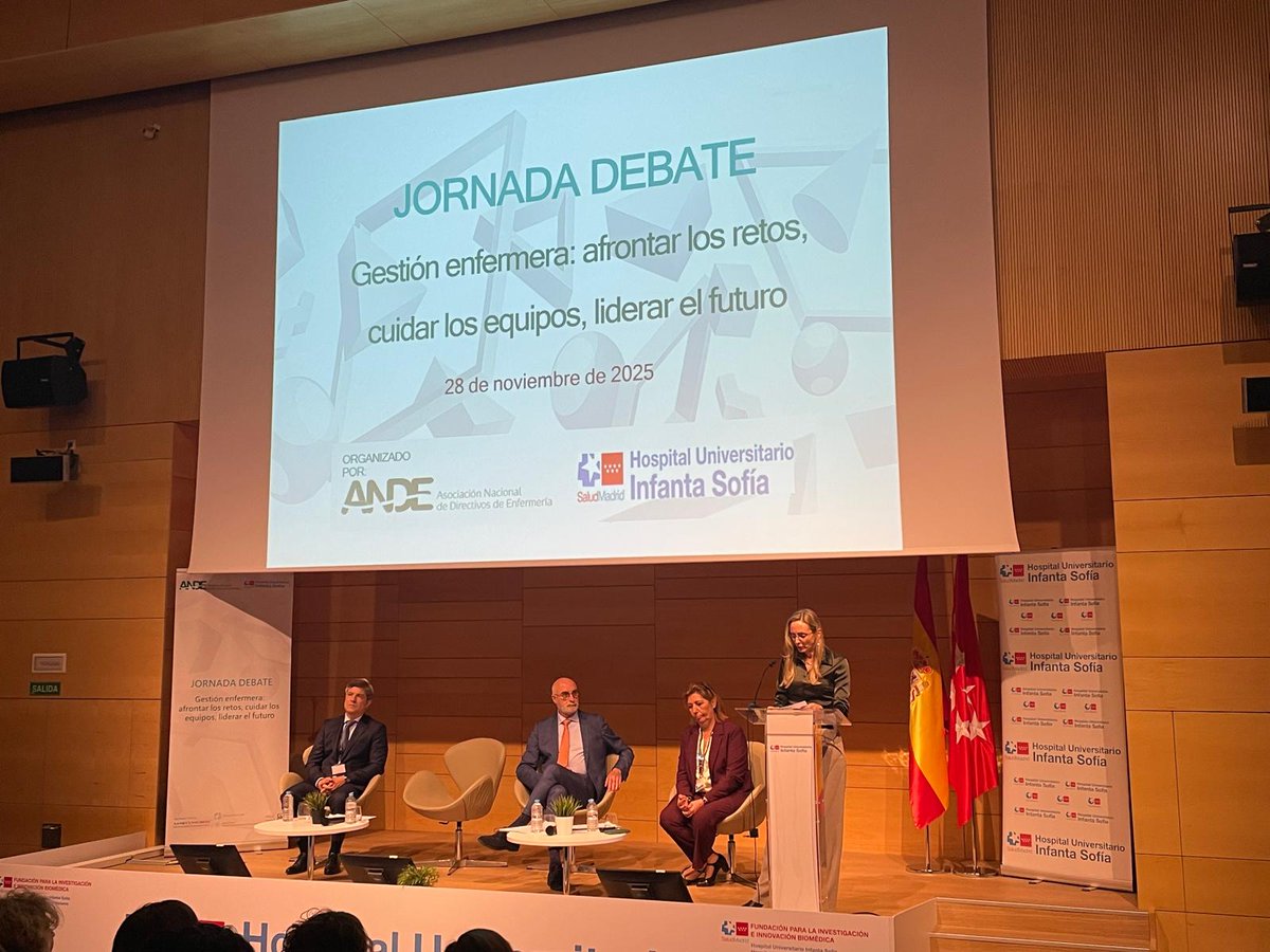 Los que me conocéis sabéis lo que me gusta hablar de liderazgo enfermero.
 
Hoy estoy en la Jornada de <a href="/ANDEorg/">ANDE Directivos Enfermería</a> sobre Gestión enfermera: afrontar los retos, cuidar los equipos, liderar el futuro en el Hospital Universitario Infanta Sofía.