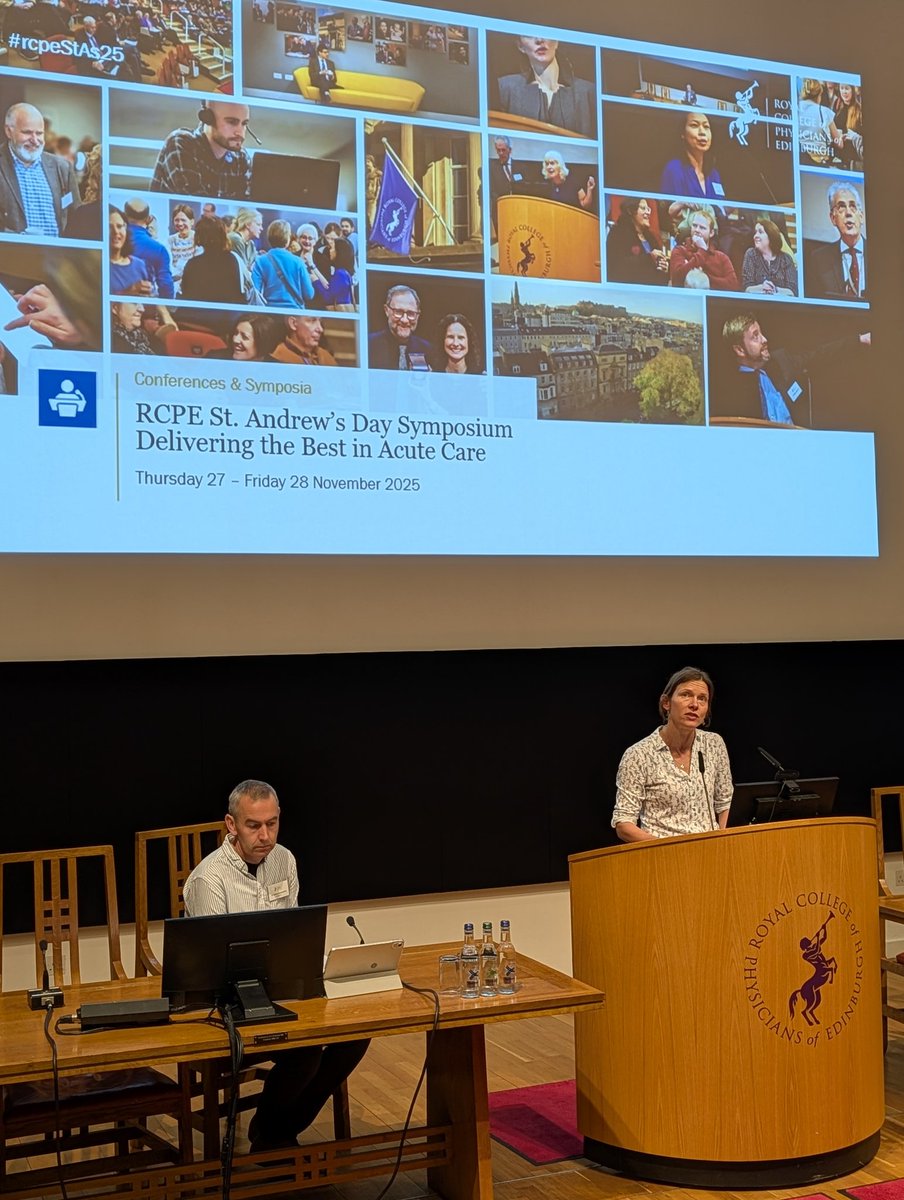 Our new <a href="/RCPEdin/">Royal College of Physicians of Edinburgh</a> Vice President for Scotland and Northern Ireland, Dr Marion Slater, opens day two of #rcpeStAs25. Welcome to all our speakers and delegates!
