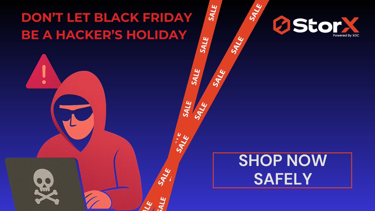 StorXNetwork's tweet image. 🛡 Black Friday deals shouldn’t come at the cost of your data security! In the scramble of flash sales, phishing attacks, and ransomware spikes, many rely on centralized cloud providers — a single point of failure. 

That’s why StorX’s decentralized, encrypted storage is the…