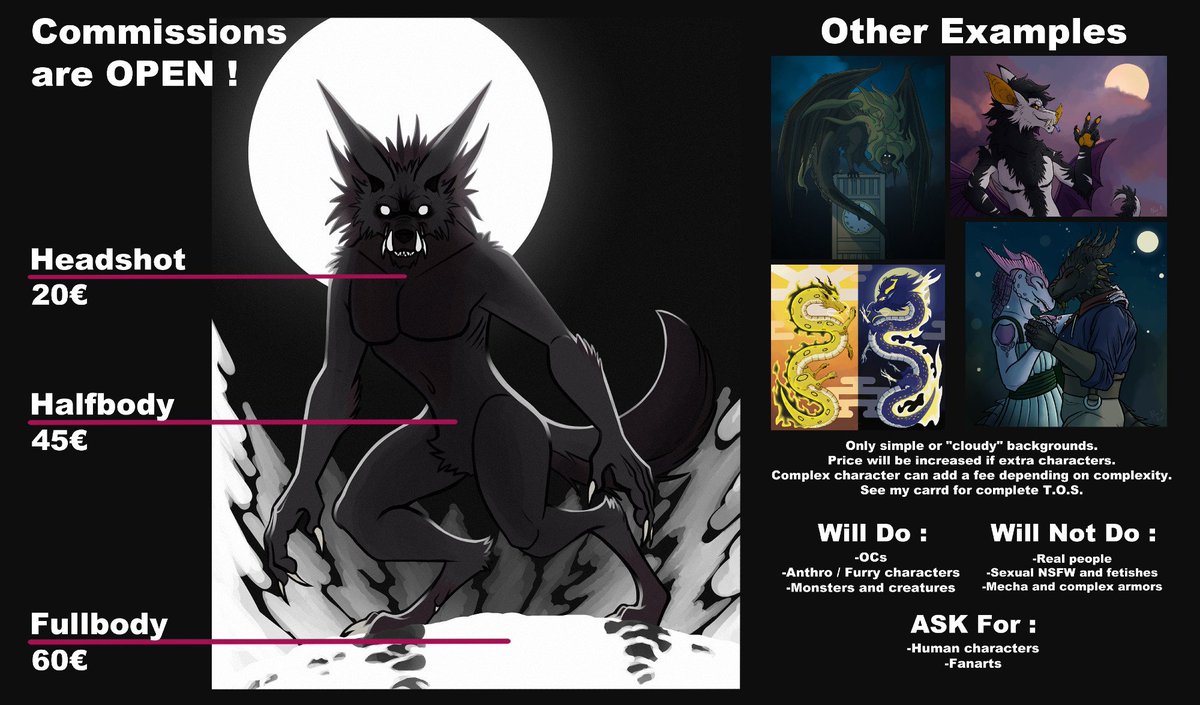 Hello everyone, my c0mmissi0ns are OPEN !

Feel free to check my carrd for T.O.S. and the form if you're interested (l1nk in thread) 🫶

Share is appreciated !
Thank you for your interest and support !!