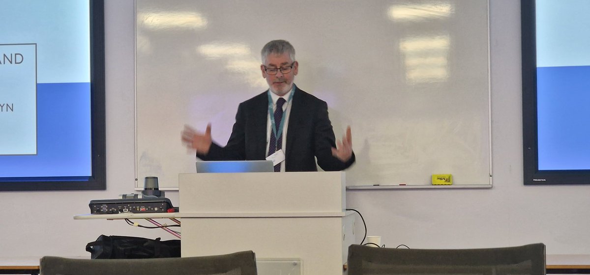 Paul Rock from the NDFEM opens the discussion on the response to storm Éowyn at <a href="/emergencymii/">Emergency Management Institute Ireland - EMII</a> breakfast briefing at <a href="/DCUBS/">DCUBS</a>