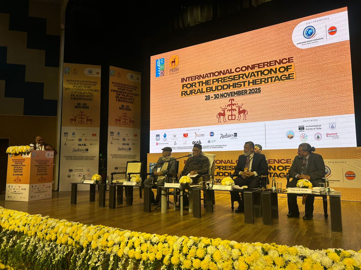IbcWorldOrg's tweet image. #IBC was honoured to partner with the Indian Trust for Rural Heritage and Development (#ITRHD) for the International Conference on the Preservation of Rural Buddhist Heritage. Our Director General, Shri Abhijit Halder, joined distinguished dignitaries, including Dr. Karan Singh,…