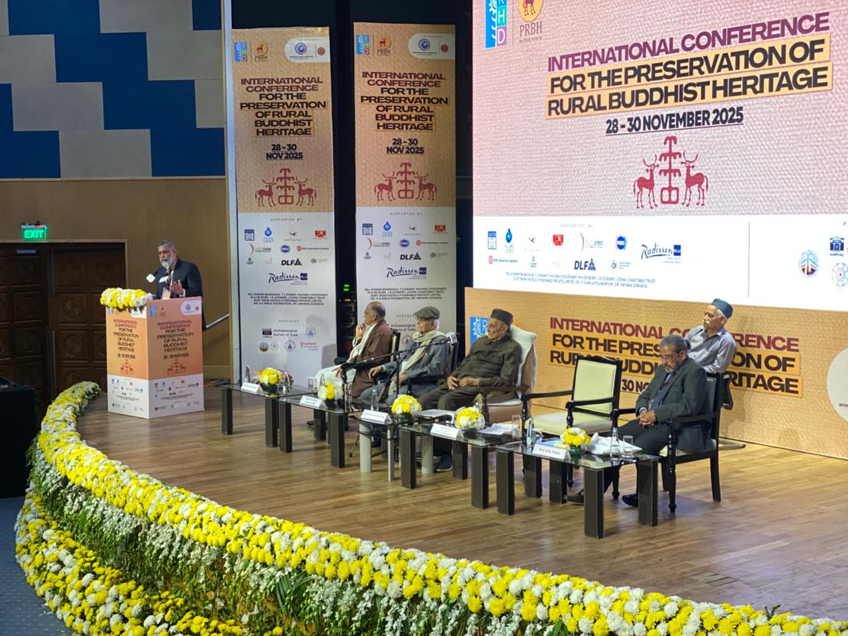 IbcWorldOrg's tweet image. #IBC was honoured to partner with the Indian Trust for Rural Heritage and Development (#ITRHD) for the International Conference on the Preservation of Rural Buddhist Heritage. Our Director General, Shri Abhijit Halder, joined distinguished dignitaries, including Dr. Karan Singh,…