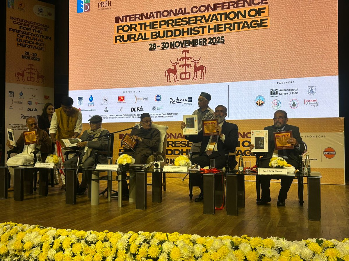 IbcWorldOrg's tweet image. #IBC was honoured to partner with the Indian Trust for Rural Heritage and Development (#ITRHD) for the International Conference on the Preservation of Rural Buddhist Heritage. Our Director General, Shri Abhijit Halder, joined distinguished dignitaries, including Dr. Karan Singh,…