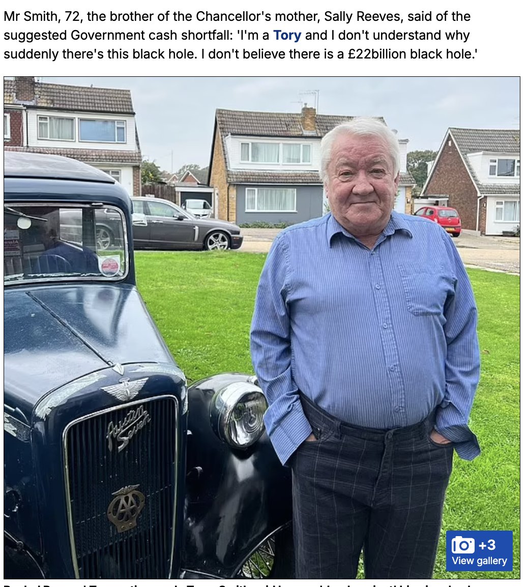 BREAKING: This isn't the first time Rachel Reeves' Uncle has tried to trash her in the news - he did it a year ago.

But then again, he is a Tory.