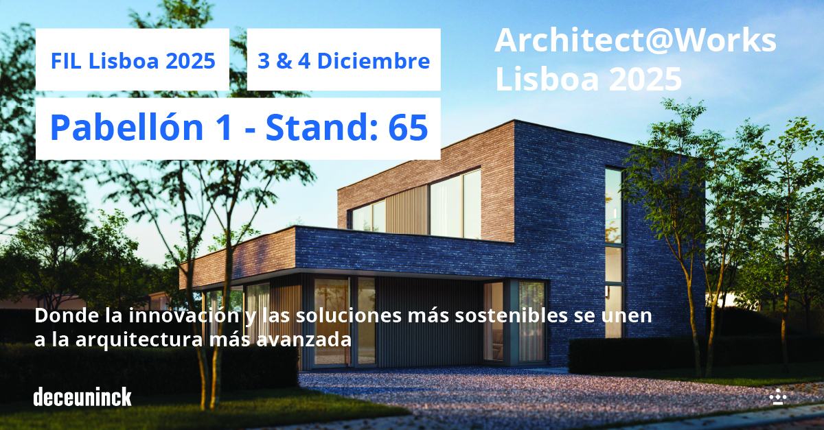 ✨ Nos vemos en Architect@Work Lisboa!
📅 3-4 diciembre 2025
📍 FIL — Pabellón 1, Stand 65

Presentamos nuestras soluciones para #ArquitecturaContemporánea:

🔹 Elegant ThermoFibra
🔹 iSlide
🔹 Hueco Perfecto con WinLinck

#Innovación #Sostenibilidad #Construcción