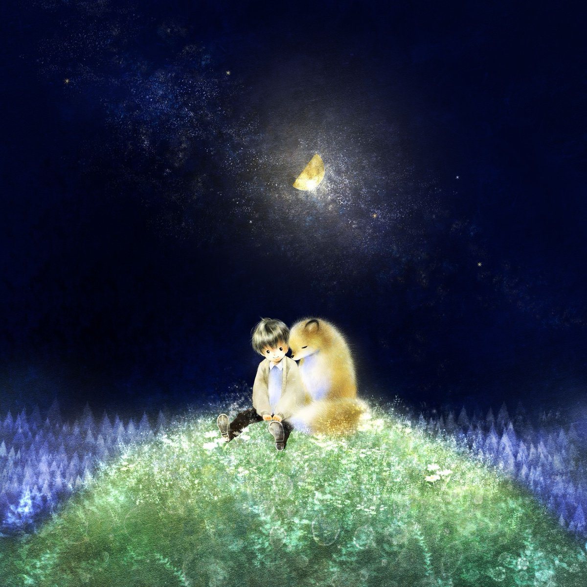 ForestStoryTime's tweet image. ムダじゃないよ。

そこを通ったから、ここにこれたんだ。

#きょうのお月さま🌛