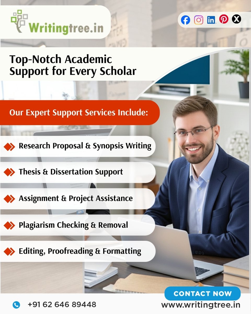 WritingTree1's tweet image. Top-Notch Academic Support for Every Scholar

From research challenges to complex formatting, Writing Tree provides complete academic support.
writingtree.in
wa.me/+916264689448

#PhDResearch #DissertationExperts #BestDissertationHelp #OutshineTheRest #PhDSuccess