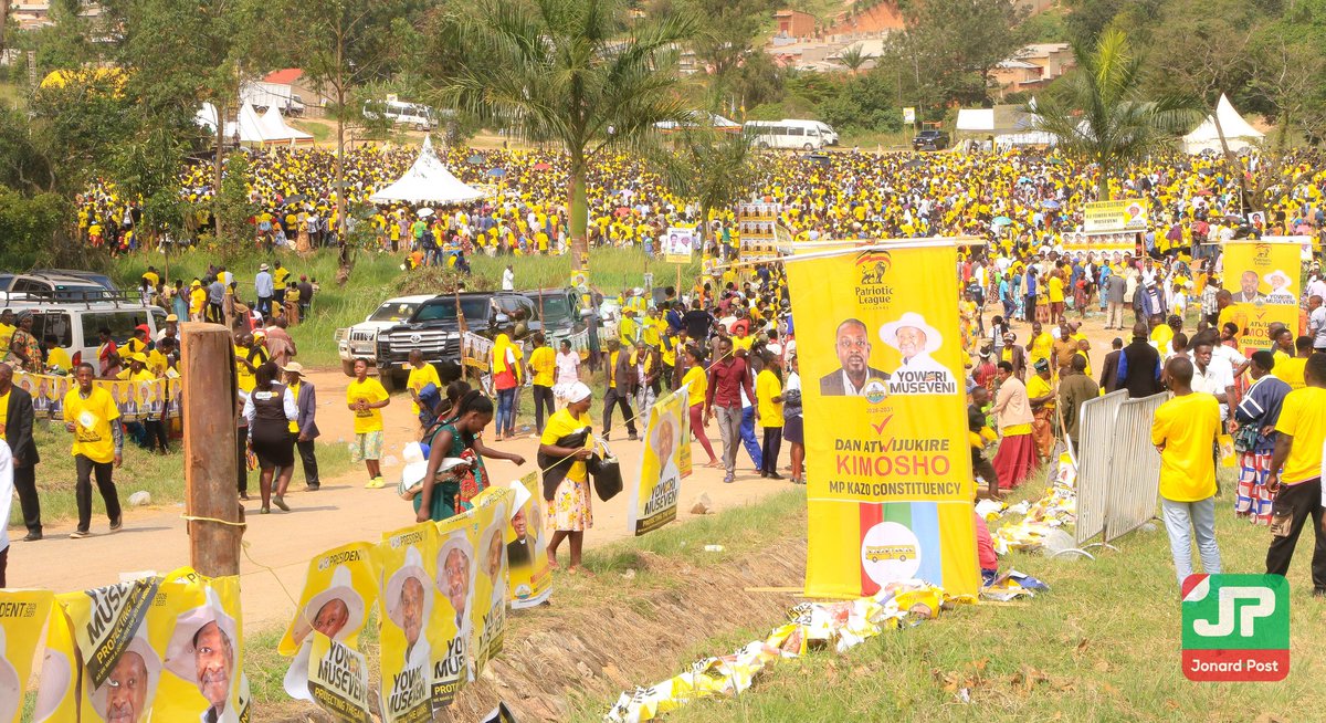 Hon. Eng Jonard Asiimwe Akiik and the leaders of NRM have gathered in what we simply call the NRM family meeting in Kazo to welcome our father, the vision bearer of our party.

The people of Kazo are very happy and, as you can see, they have gathered in overwhelmingly numbers to