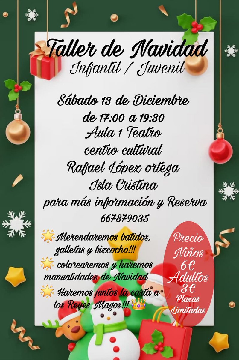 LA NAVIDAD 2025 TA ESTÁ EN MARCHA
Este año viene cargada de sorpresas, actividades y momentos. Iremos subiendo los nuevos eventos que se vayan organizando ¡permanece atent@!
#IslaCristina #Navidad2025 #NavidadEnFamilia #actividades #eventosnavideños