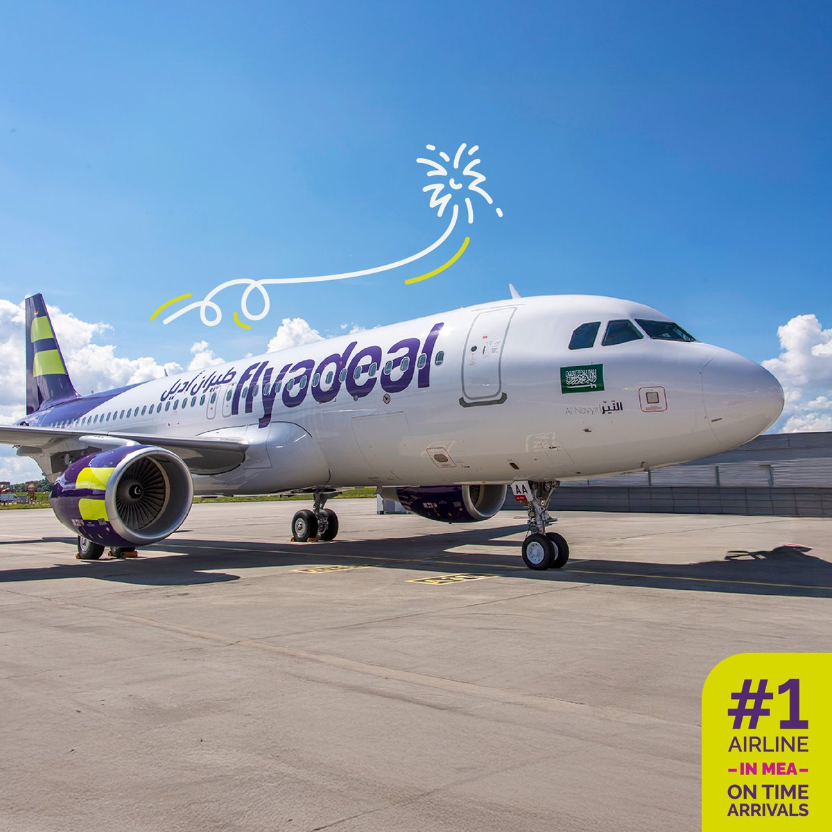 flyadealENG's tweet image. Where every takeoff begins with purpose and possibility 🛫💜​
​
#flyforless #FlyOnTime with #flyadeal ✈️