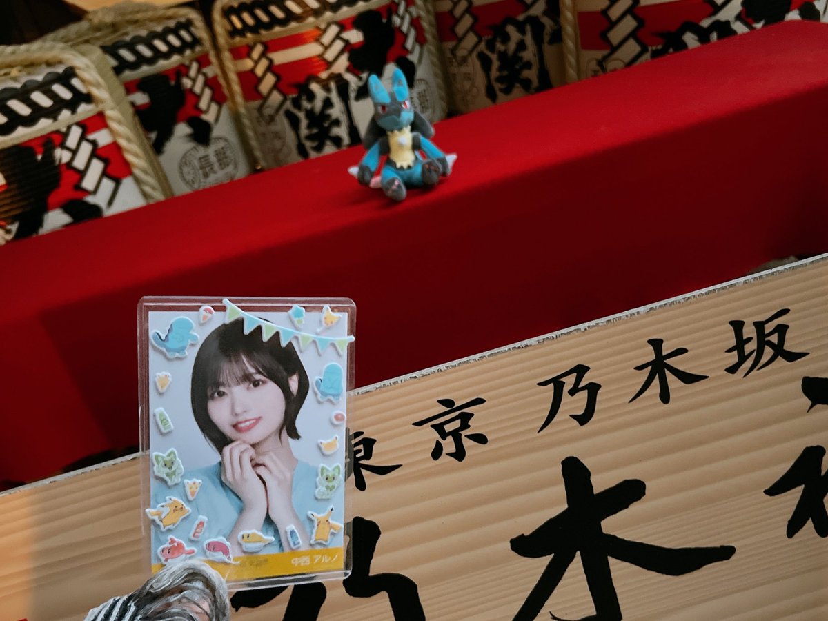 r_in_u's tweet image. アルノちゃんとルカリオをいちょう並木に連れて行った😸