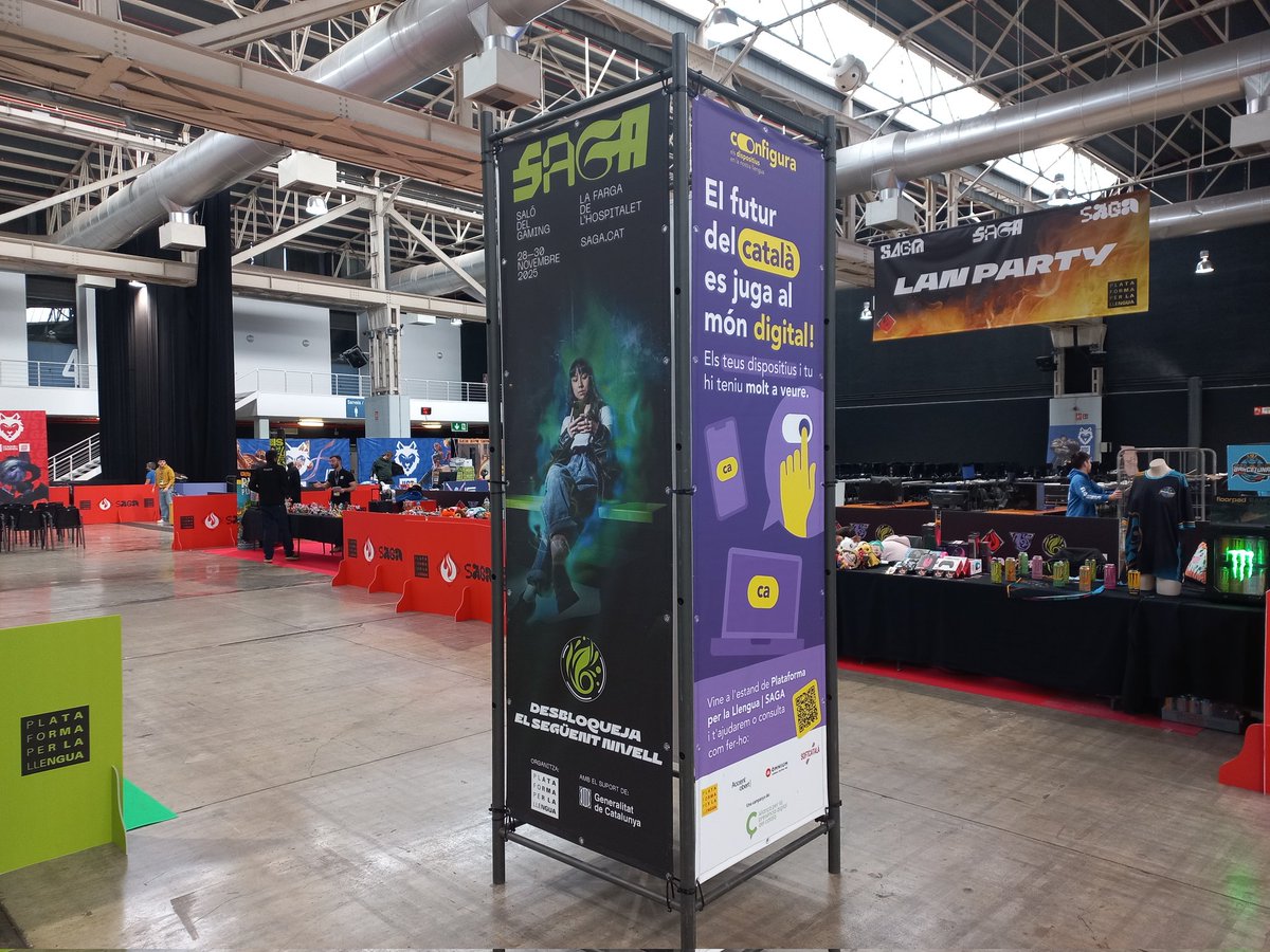 Obrim les portes de <a href="/SagaSaloGaming/">SAGA Saló del Gaming</a>! Estem emocionats d'inaugurar la 4a edició, #SAGA25, a <a href="/fargahospitalet/">La Farga de L'Hospitalet</a>! 🎮

Compra l'entrada i informa't de tot el que hem preparat pels amants del gaming en català a saga.cat! ✨️