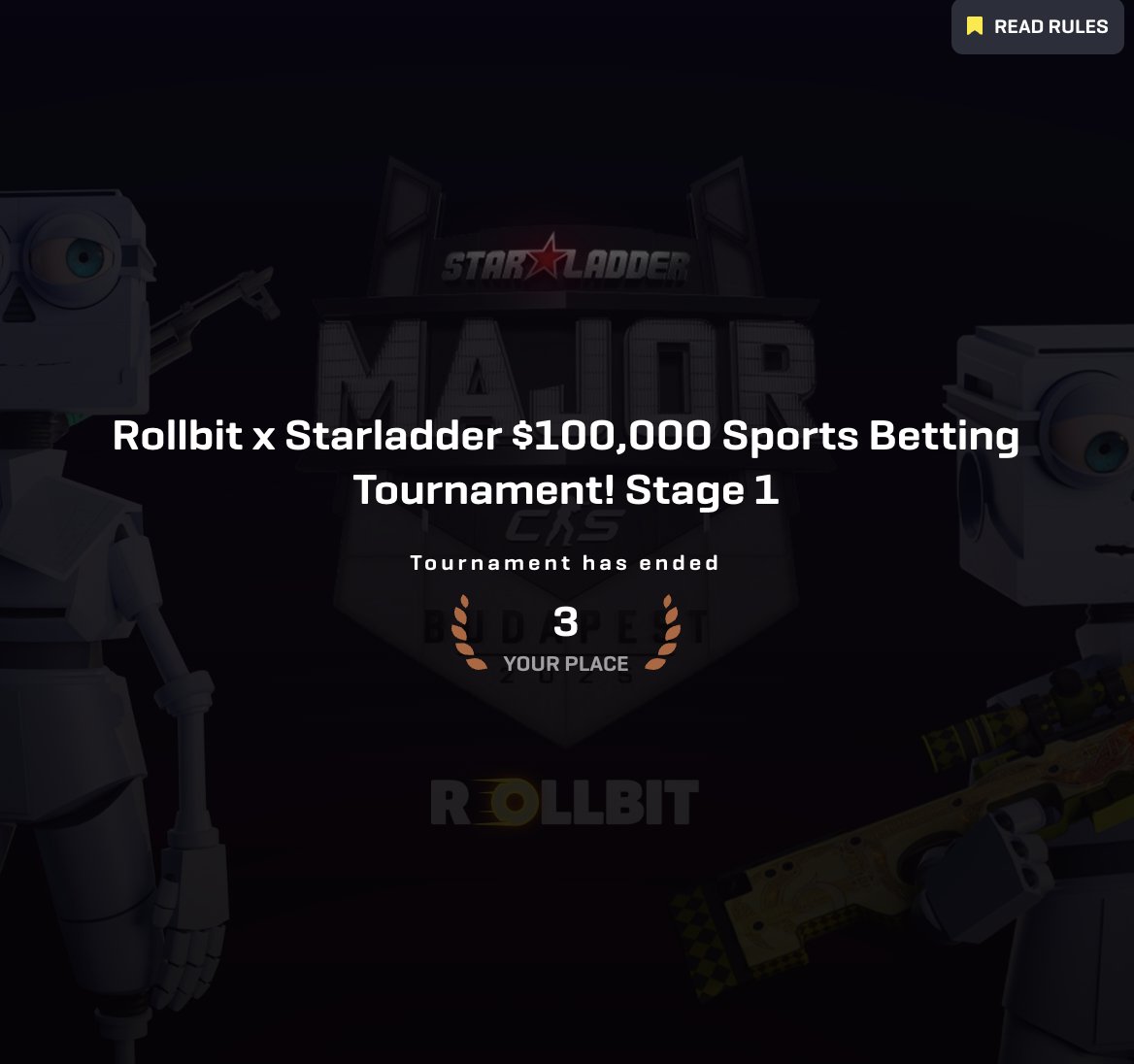 Stage 1 of <a href="/rollbit/">Rollbit</a> x Starladder did not disappoint. 

#Faze on to round 2 and my $900 prize might go on another FAZE lock