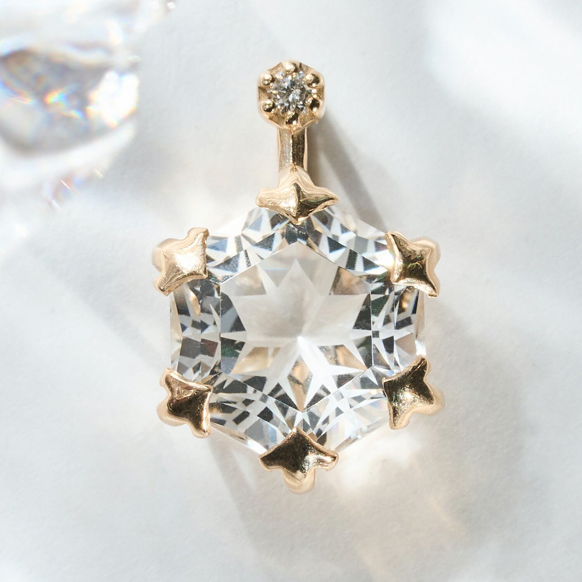 【バード ❁⃘*さま専用】カフェオリ♡K10♡フラワーシェル♡小さなダイヤモンド Cafe Fragrant Olive｜カフェフレグラントオリーブ【公式