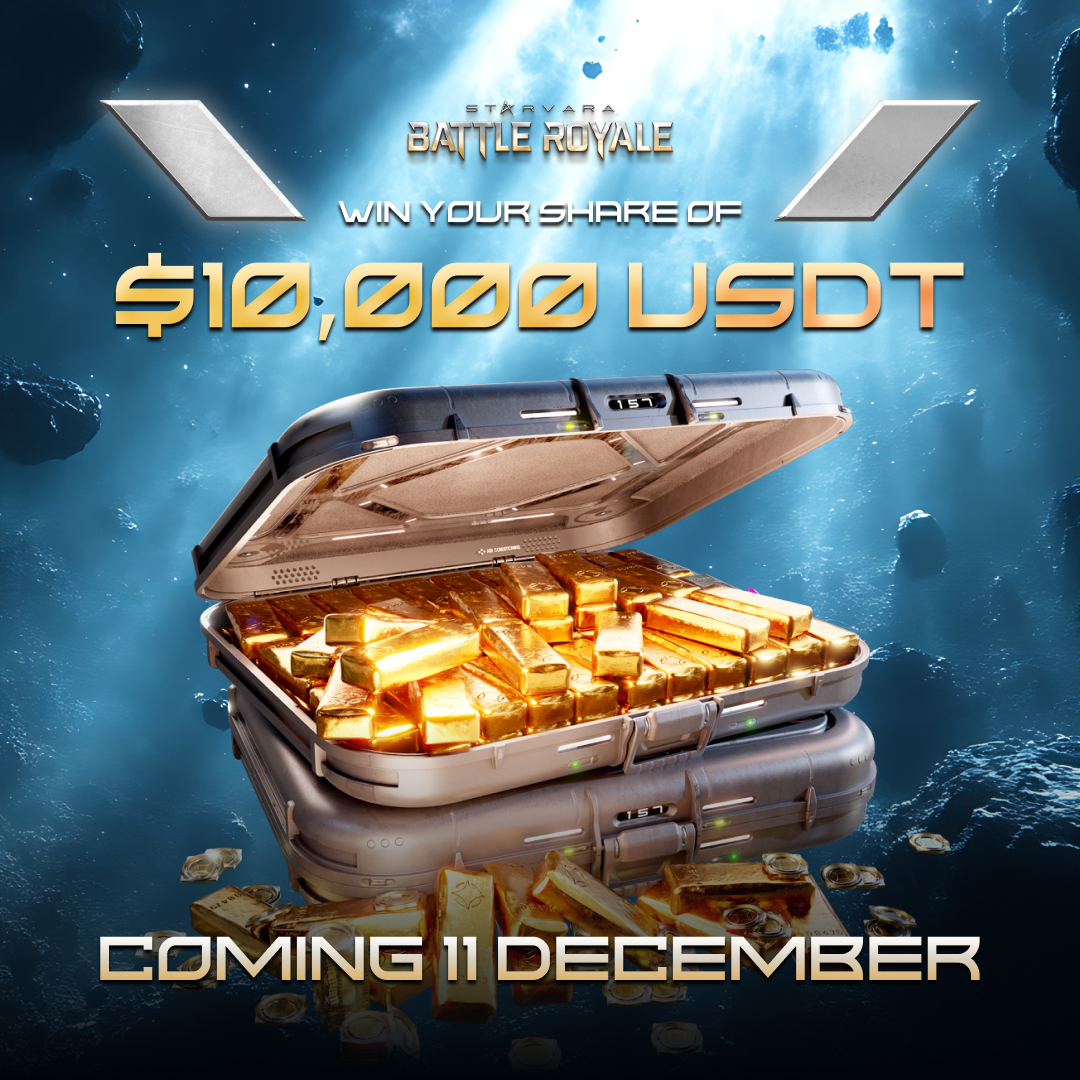 💰 The Starvara Grand Tournament is almost here!
Gear up to win your share of $10,000 USDT starting 11 December 🚀🔥

Choose your path to the arena:
✨ Monthly Pass
✔ Tournament Access
✔ Earn Reward VRX from gameplay
✔ Use VRX in Multiplayer

💎 Annual Pass
✔ Everything in