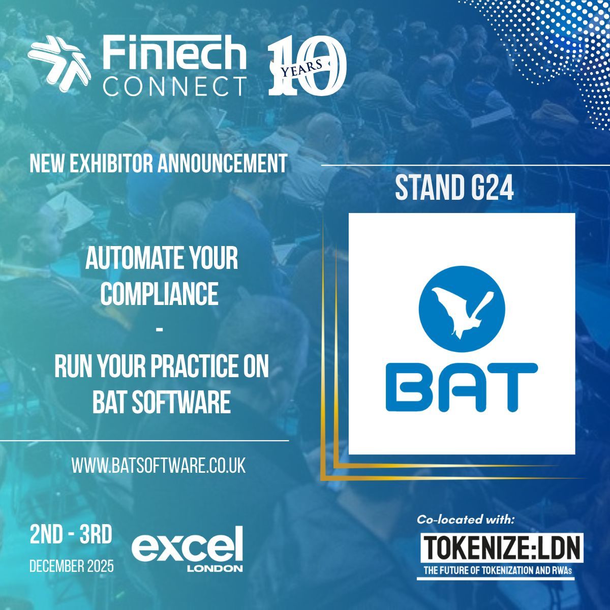 fintech_connect's tweet image. 🛡️ Welcome #BATSoftware to #FinTechConnect 2025! 🛡️

Delivering AI-powered compliance and risk management, BAT Software helps financial institutions automate checks, improve accuracy, and detect risks earlier.

📍 Stand G24 | 2–3 Dec | Excel London
🎟 fintechconnect.com