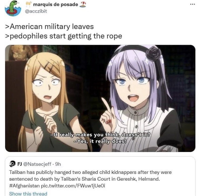 wolplicker's tweet image. Slavery is when your government utilizes popular militia to stop warlords from rарing children.