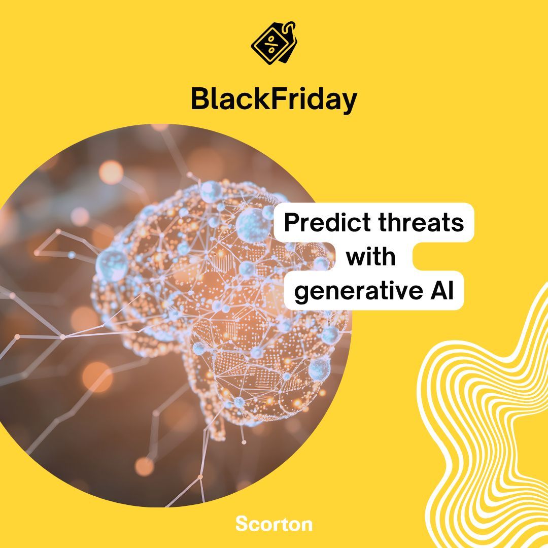 Thescorton's tweet photo. When it comes to cyber-attacks, it’s not a matter of if but when your business will fall victim. 
Scorton’s innovative tools predict threats using generative AI.
→ Start securing your business with Scorton's Black Friday deals today

#cybersecurity #smallbusiness #notifbutwhen #generativeai #blackfriday