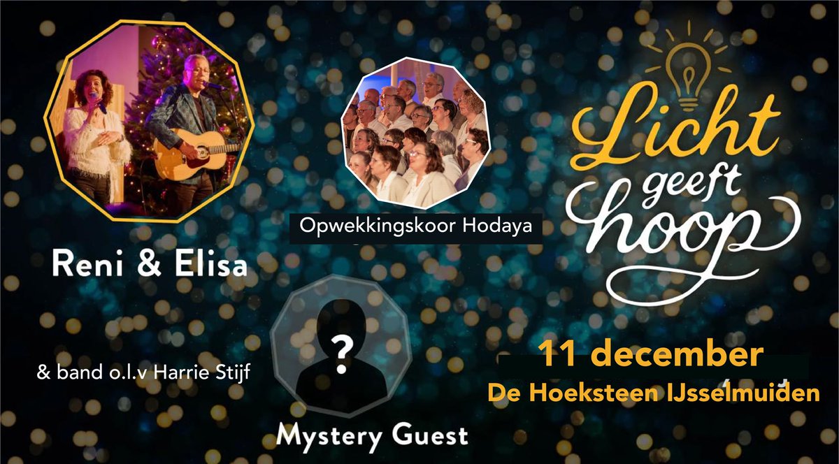 Het Kerstconcert met Reni &amp; Elisa komt nu snel dichterbij. Heb jij je toegangskaartjes al geregeld? Dat kan via onze koorleden of <a href="/EventsforChrist/">EventsForChrist</a> We zien uit naar een fijne avond met elkaar op donderdagavond 11 december in De Hoeksteen te IJsselmuiden!!
<a href="/RiavanDijkhorst/">Ria van Dijkhorst</a>