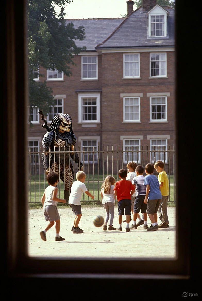 baldy123456's tweet image. Managed to get this picture of a noncey PREDATOR going after children at a local school.

#predator #ai #thisisnotreal