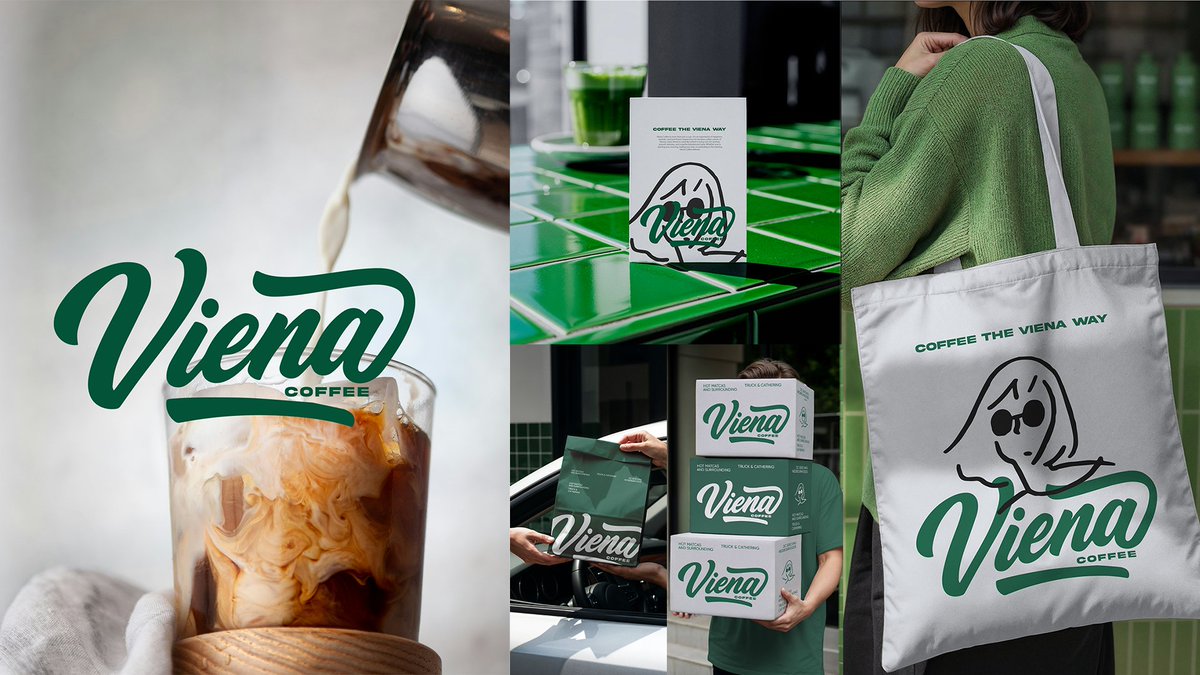 crenerit's tweet image. logo design project for viena coffee #CoffeeTime #logodesign #BusinessOwners